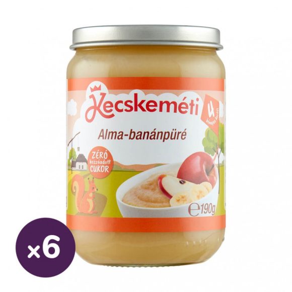 Kecskeméti alma-banánpüré, 4 hó+ (6x190 g)