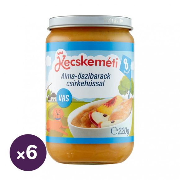 Kecskeméti alma-őszibarack csirkehússal, 8 hó+ (6x220 g)