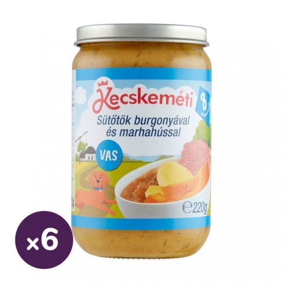 Kecskeméti sütőtök burgonyával és marhahússal, 8 hó+ (6x220 g)