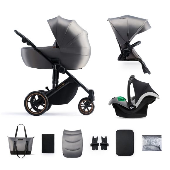 KINDERKRAFT SELECT Kombinált babakocsi 3in1  Prime 2 Shadow Grey, Premium