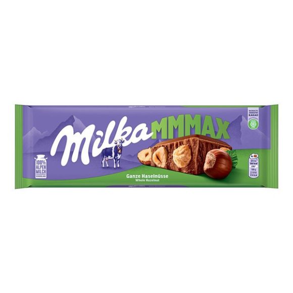 Milka Mmmax alpesi tejcsokoládé, egész mogyoróval 270g