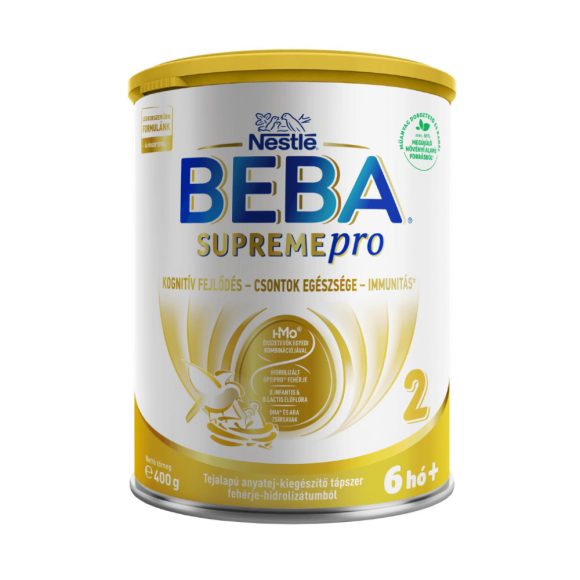 BEBA SupremePro 2 tejalapú anyatej-kiegészítő tápszer fehérje-hidrolizátumból 6 hó+ (400 g)