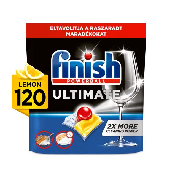 Finish Powerball Ultimate All in 1 mosogatógép-kapszula, lemon (120 db)