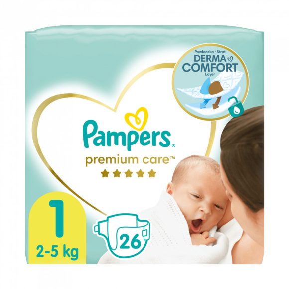 Pampers Premium Care pelenka, Újszülött 1, 2-5 kg, 26 db