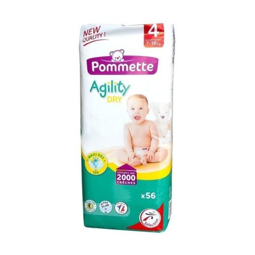 Pommette Agility Dry pelenka, Maxi 4, 7-18 kg, 56 db