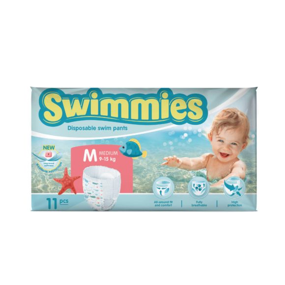 Swimmies úszópelenka M, 9-15 kg, 11 db