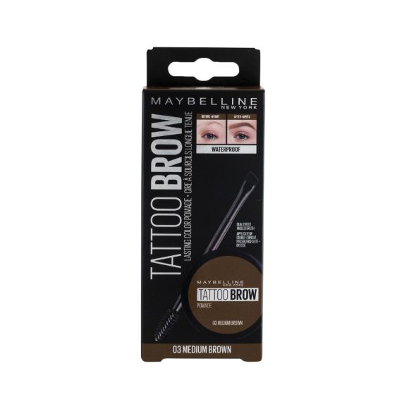 Maybelline NY Tattoo Brow Pomade pot 03 Medium Brown szemöldökgél (3,5 ml)