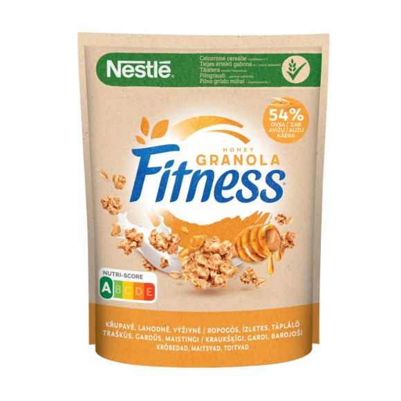 Nestlé Fitness Granola Honey- ropogós gabonafalatok zabpehellyel, mézzel, kalciummal és vassal (300 g)