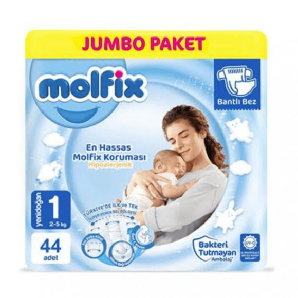 Molfix pelenka, Újszülött 1, 2-5 kg, 44 db