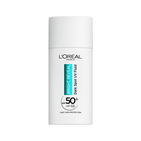 L'Oréal Paris Bright Reveal mindennapos UV-sugárzás és sötét foltok elleni fluid SPF (2x50 ml)