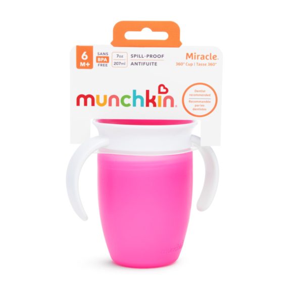 Munchkin Miracle Cup itatópohár, 207 ml (rózsaszín)