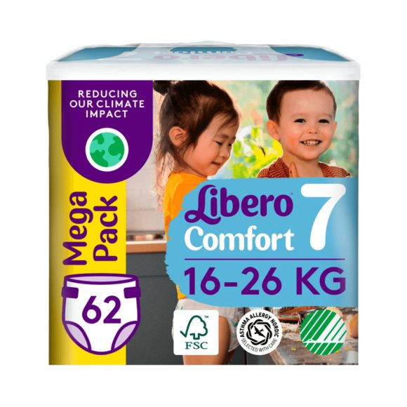 Libero Comfort 7 pelenka, 16-26 kg, 62 db