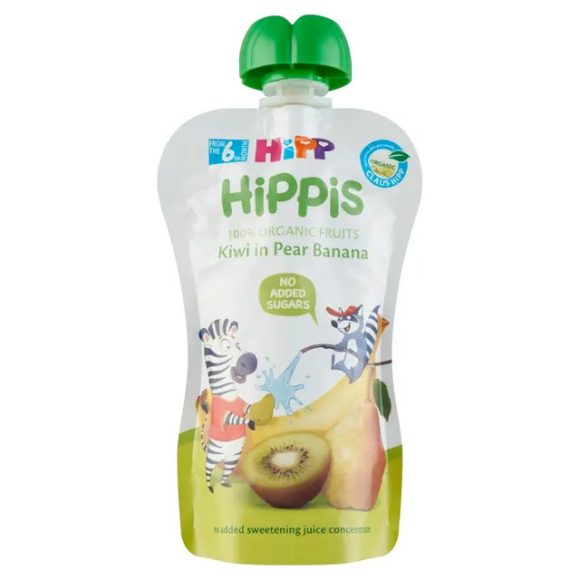 Hipp HiPPiS BIO gyümölcspép körte-banán-kiwi, 6 hó+ (100 g)