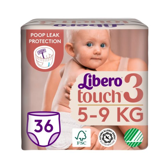 Libero Touch 3 bugyipelenka, 5-9 kg, 36 db