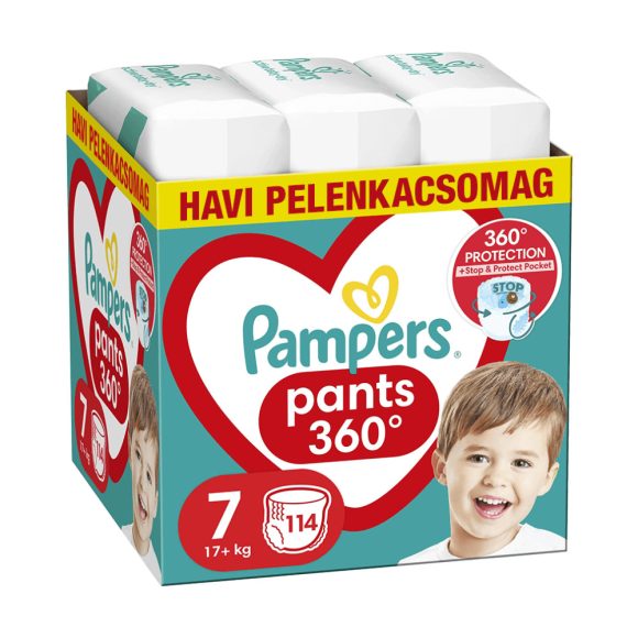 Pampers Pants bugyipelenka 7, 17+ kg HAVI PELENKACSOMAG 114 db