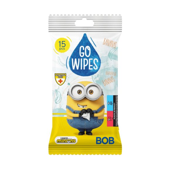 GoWipes Antibakteriális nedves törlőkendő "Minions" (15 db)