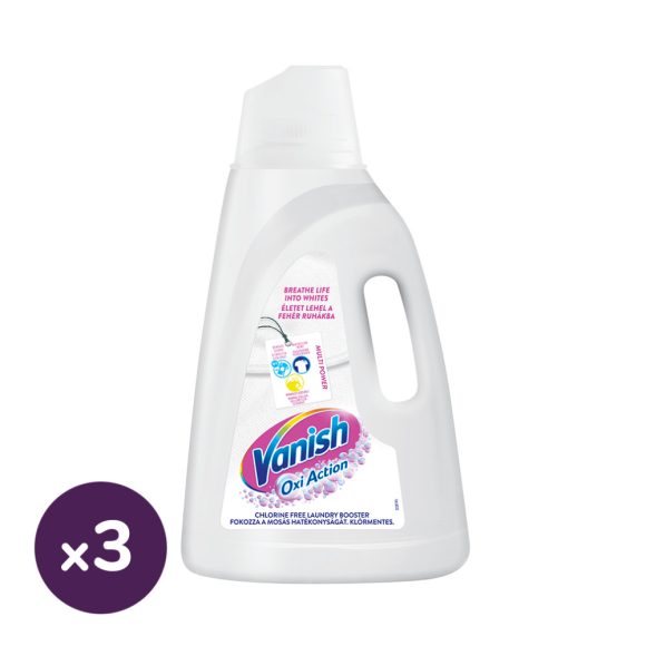 Vanish Oxi Action folyékony folteltávolító és fehérítő (3x3 liter)