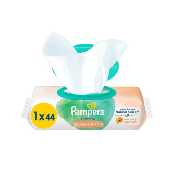 Pampers Harmonie Protect & Care nedves törlőkendő (44 db)