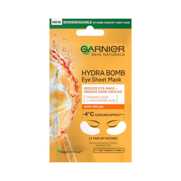 Garnier Skin Naturals Tissue Mask Moisture+ Energizáló Textil Maszk Szemkörnyékre (6 g)