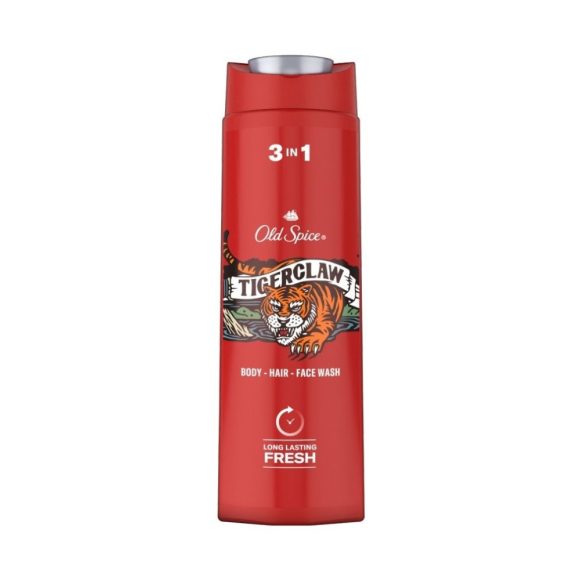 Old Spice Tiger Claw 3in1 tusfürdő és sampon férfiaknak 400 ml