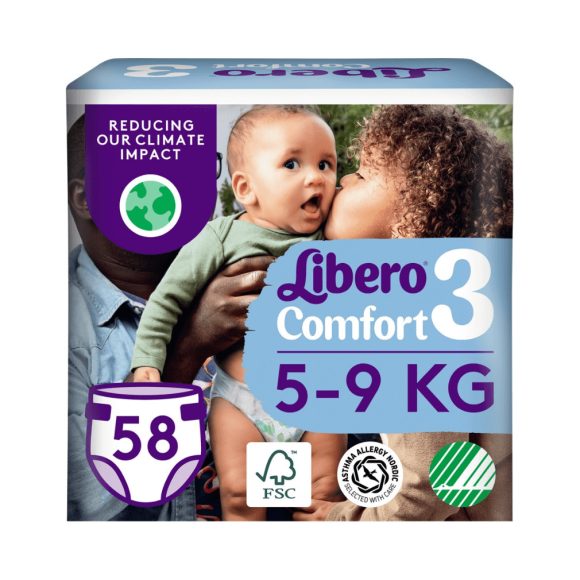 Libero Comfort 3 pelenka, 5-9 kg, 58 db