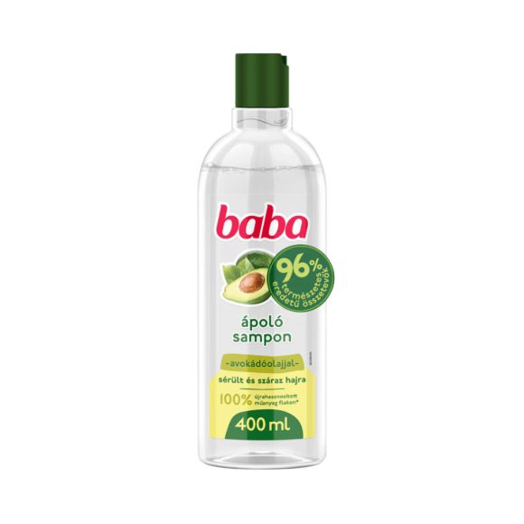 Baba sampon, avokádóolajjal sérült és száraz hajra (400 ml)