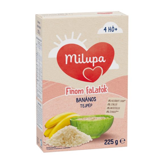 Milupa Finom falatok, Banános tejpép 4 hó+ (225 g)