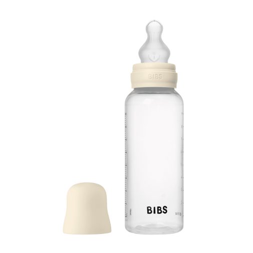 BIBS cumisüvegszett 270 ml - szilikon cumifejjel - krémfehér