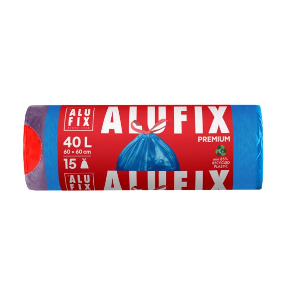 Alufix Szemeteszsák zárószalaggal, 40 liter (15 db)