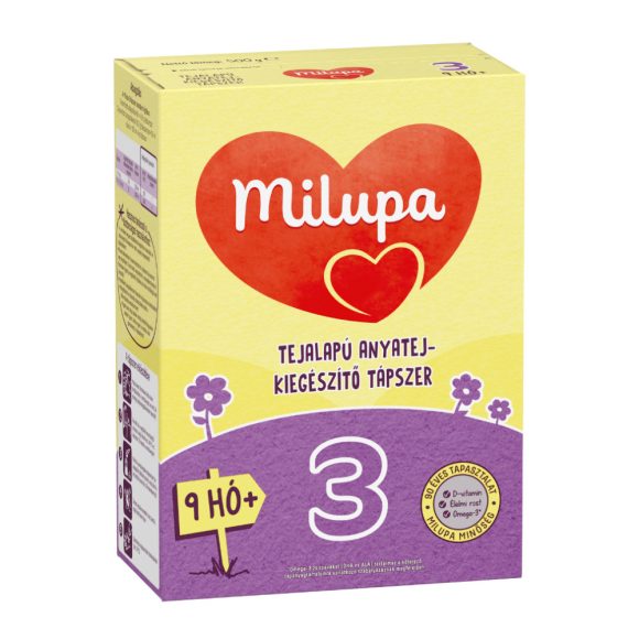 Milupa 3 tejalapú, anyatej-kiegészítő tápszer 9 hó+ (500 g)