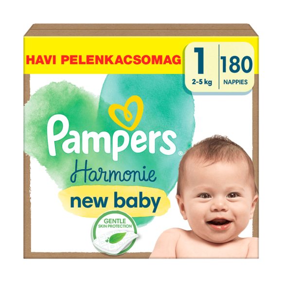 Pampers Harmonie pelenka 1, 2-5 kg, HAVI PELENKACSOMAG 180 db