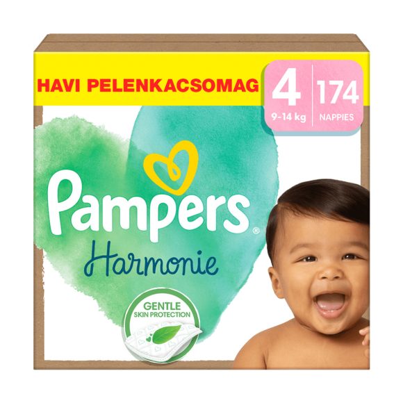 Pampers Harmonie pelenka 4, 9-14 kg, HAVI PELENKACSOMAG 174 db