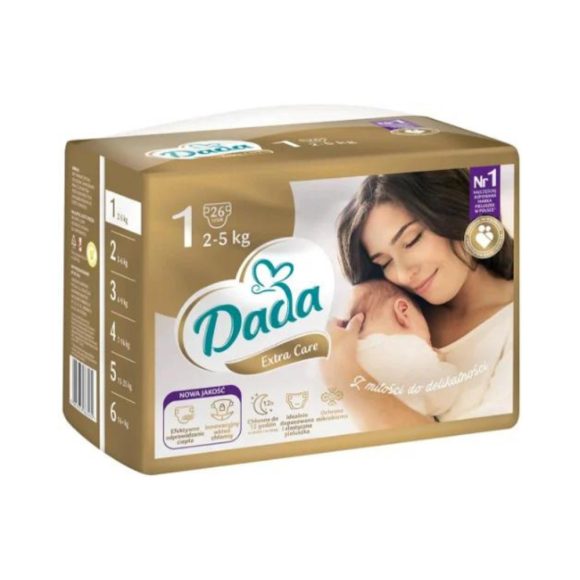 Dada Extra Care pelenka 1, 2-5 kg (26 db)