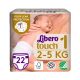 Libero Touch pelenka, Újszülött 1, 2-5 kg, 22 db