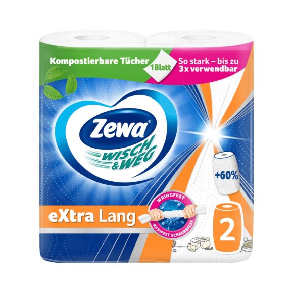 Zewa Wisch & Weg Extra Lang Design háztartási papírtörlő 2 rétegű (2 tekercs)