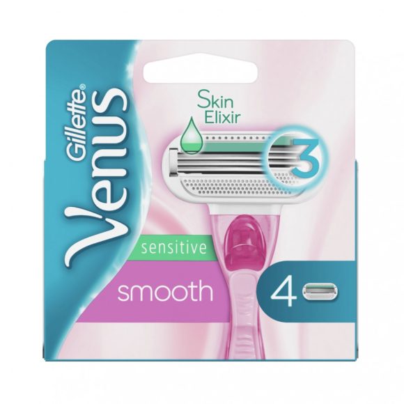 Gillette Venus Smooth Sensitive női borotvabetét/pótfej 3 pengés (4 db)