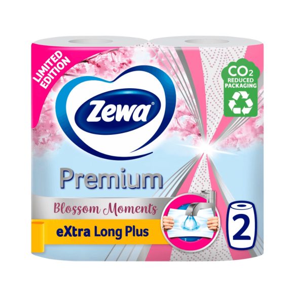 Zewa Premium Extra Long Plus 2 rétegű papírtörlő Spring, 2 tekercs (120 lap)