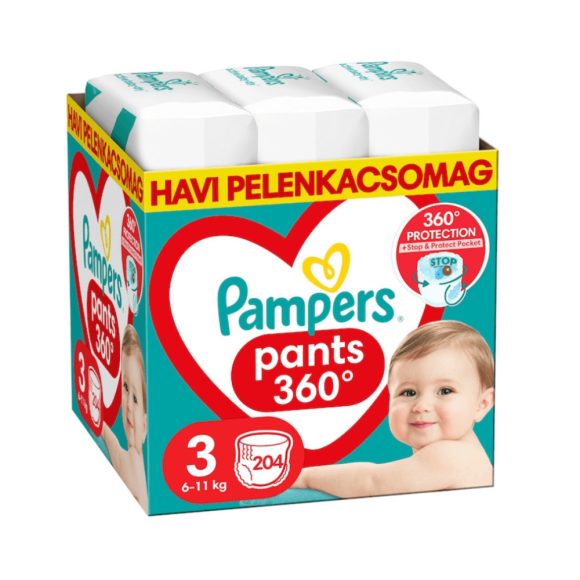 Pampers Pants bugyipelenka 3, 6-11 kg, HAVI PELENKACSOMAG 204 db